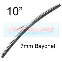 10" Stainless Steel Classic Car Wiper Blade (7mm Bayonet Fitting)